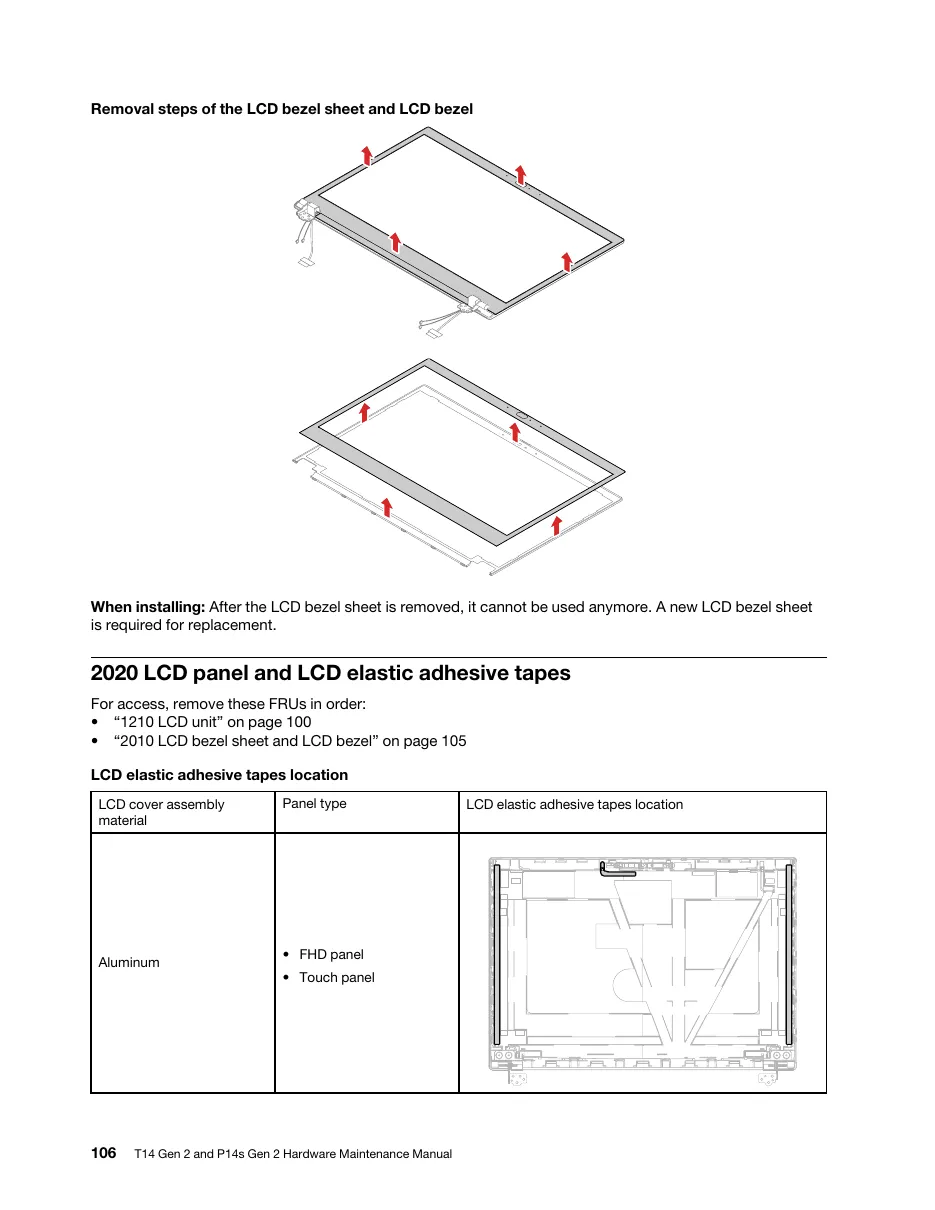 HMM p106, stretch tape locations, aluminum cover