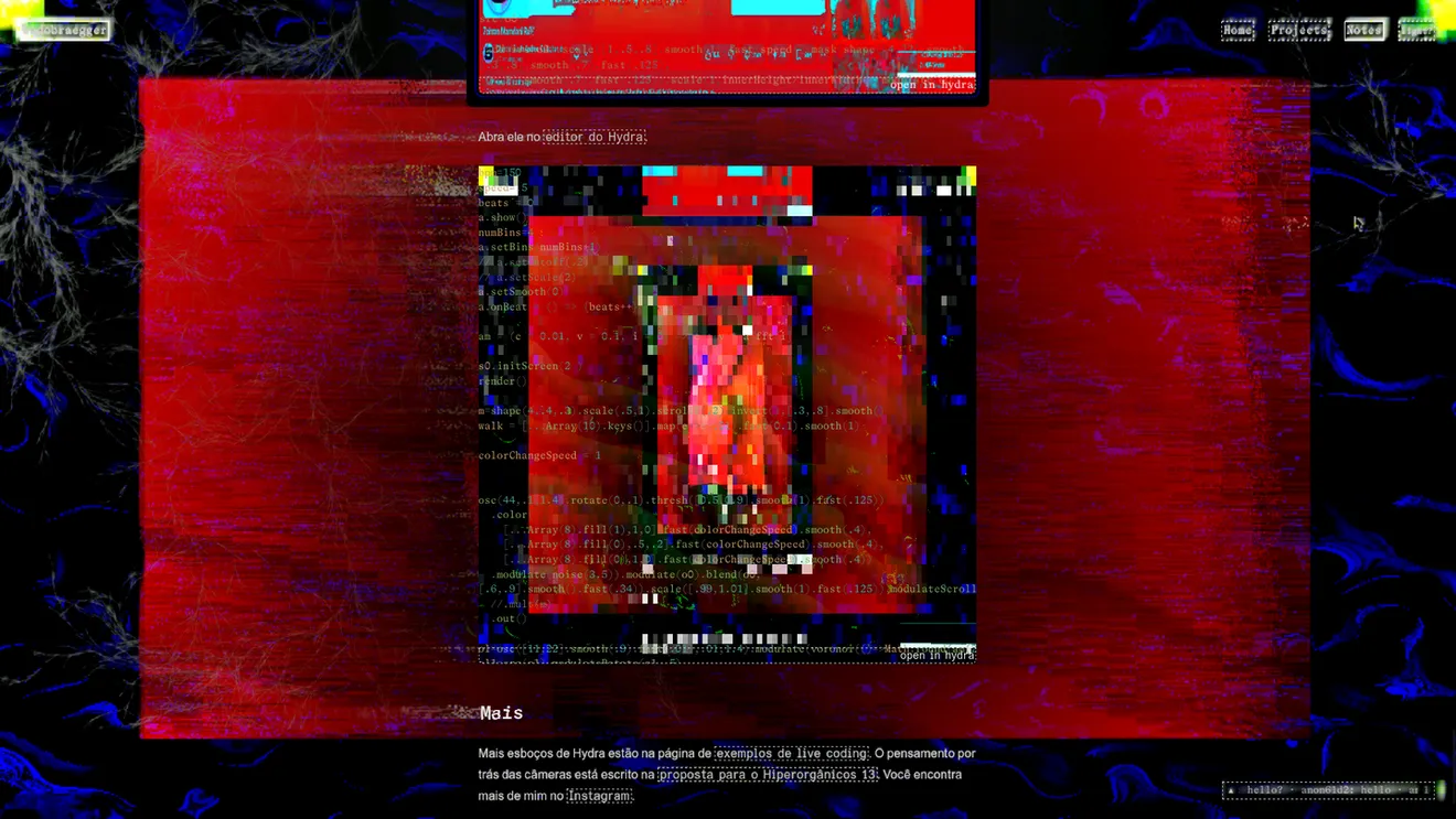 The page folded through the set, the code still legible under a red wash